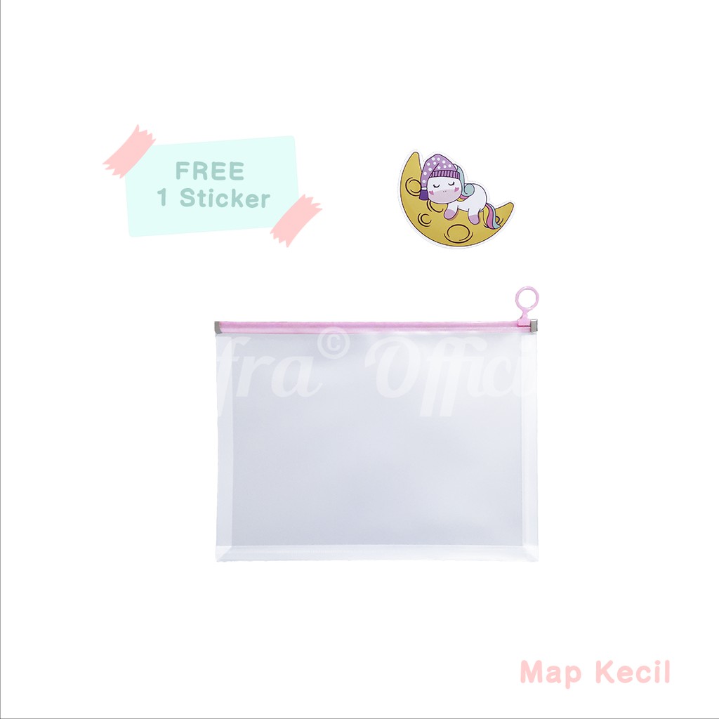 TEMPAT MASKER POUCH MASKER TEMPAT DOKUMEN TRANSPARAN SIZE A4 &amp; A5 STICKERS SHIFRA