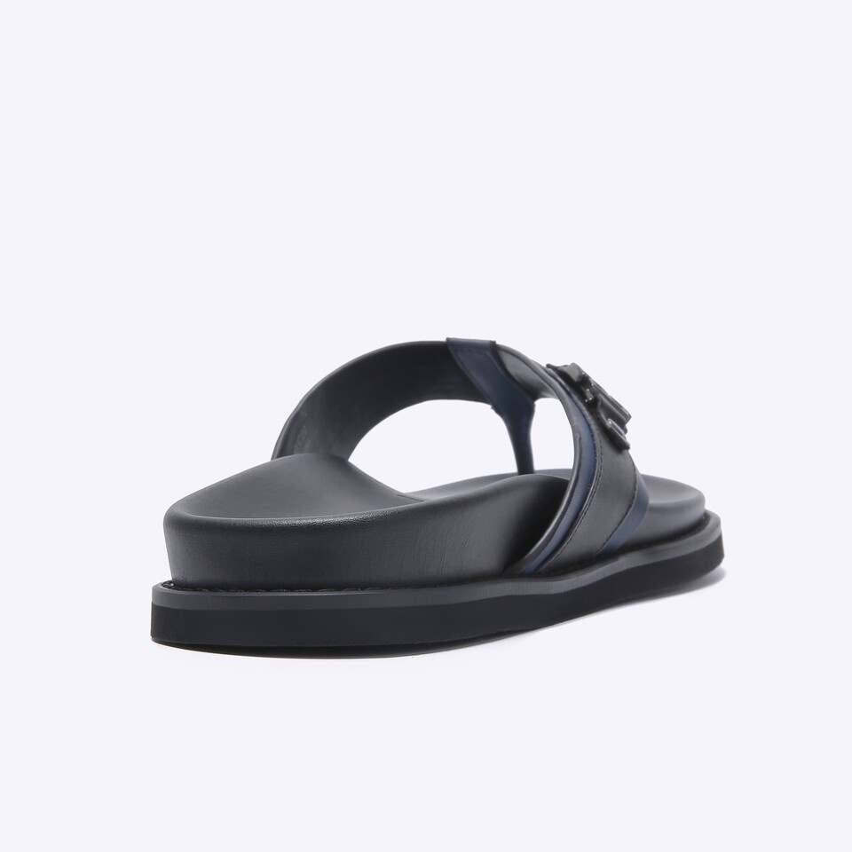 SANDAL JEPIT EVERBEST PRIA ORIGINAL CASUAL KULIT BRANDED HITAM EM20