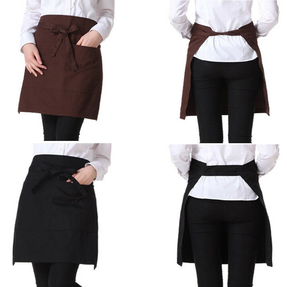 Apron half / Apron setengah / Celemek waiter waitress cafe resto coffeeshop Bahan Drill