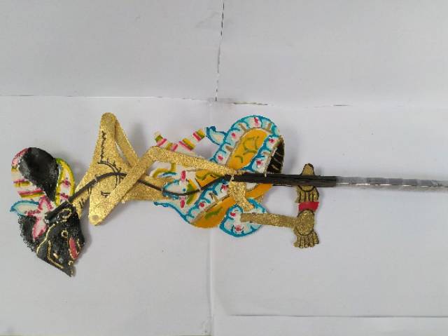 (BISA COD) KERAJINAN MINIATUR WAYANG KULIT RADEN PUNTADEWA KIDANGAN BIASA 30x10 cm DEKORASI PAJANGAN