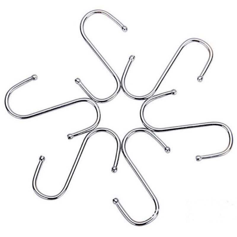 Hanger Gantungan Serbaguna Stainless Steel 10 PCS - M127105 - Silver