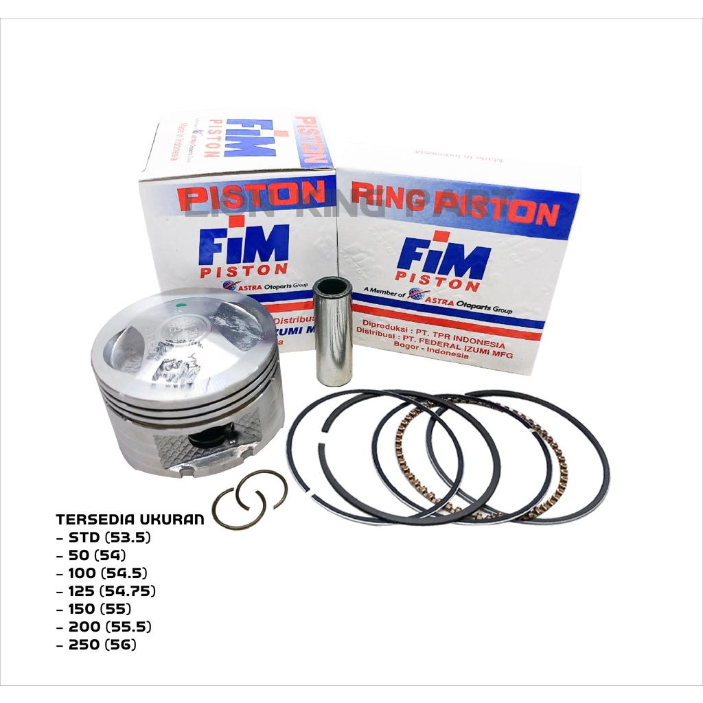 PISTON KIT BEAT VARIO SCOOPY XB FIM52 FIM 52 PIN 13-2