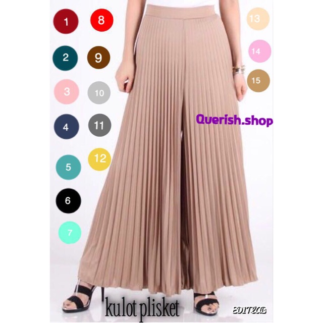 Celana kulot plisket Shopee Indonesia Celana kulot plisket Shopee Indonesia