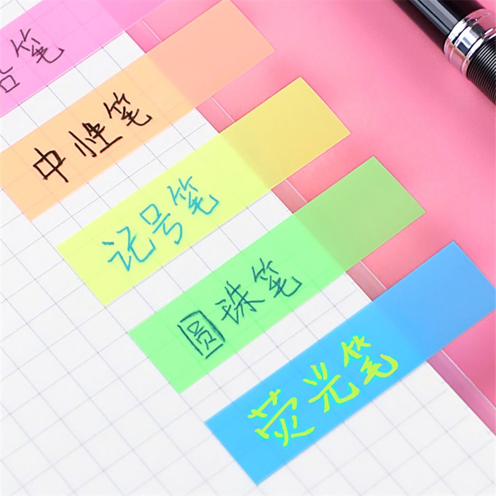 Lanfy Sticky Note Penanda Halaman Indeks Warna Fluorescent Untuk Kantor / Sekolah