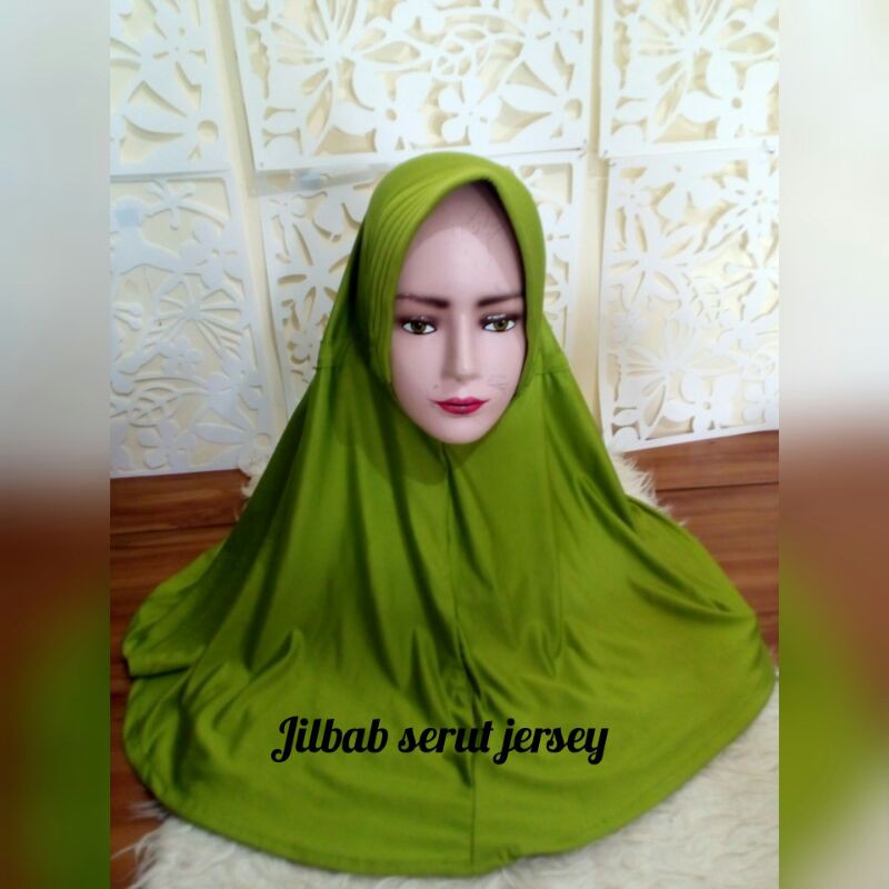 Preloved Jilbab serut jersey murah