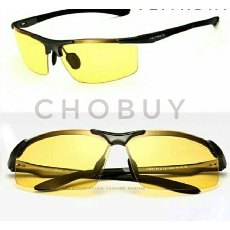 Kacamata polarized anti silau Siang Malam sunglasses l ORIGINAL VEITHDIA Night Vision Driving Sport