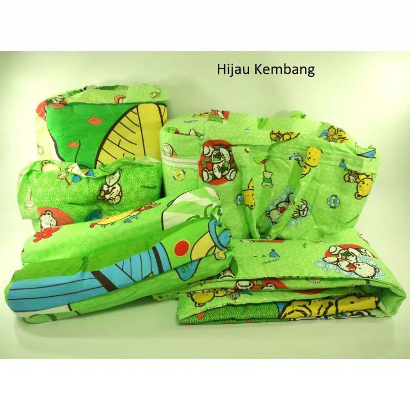 PAKET KOMPLIT TAS BOTOL GENDONGAN ALAS TIDUR DAN BANTAL GULING CHEKIDDO-GIFT SET 4 IN 1 CHEKIDDO