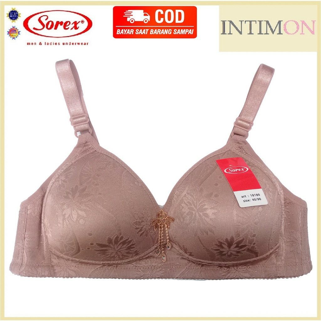 gos  Bra BH SOREX 18180 Tanpa Kawat Busa Tipis Pakaian Dalam Underwear Wanita Bra Ukuran 36/42