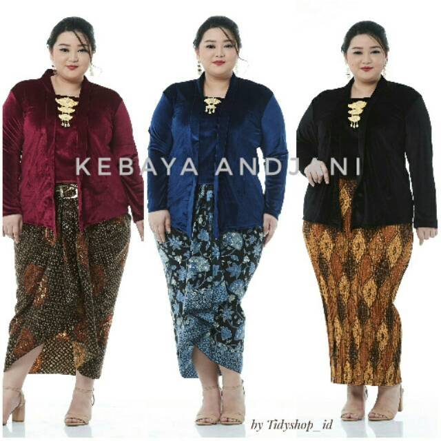 Kebaya kutubaru bludru jumbo