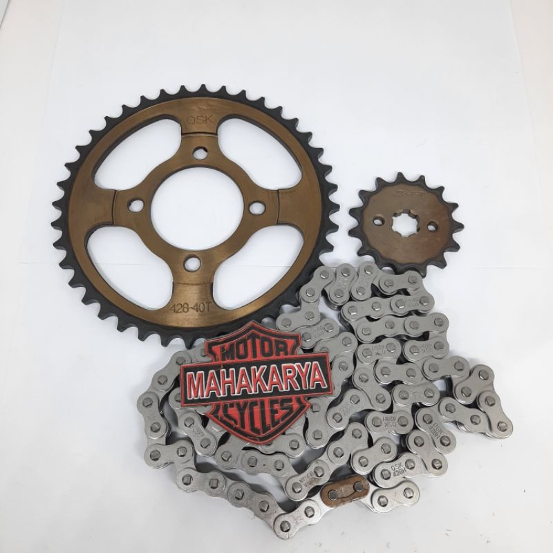 GEARSET GIRSET GEAR SET GIGI TARIK GIR PAKET SPROCKET SET SUPRA SUPRA X PRIMA GRAND ASTREA WIN