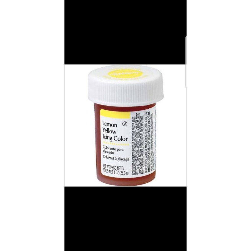 

Wilton Color Lemon yellow 1oz icing color gel paste pewarna makanan kuning