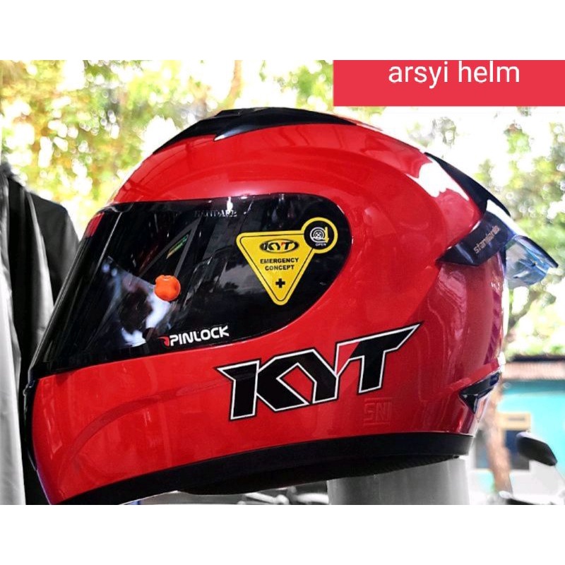 HELM KYT R10 MERAH FERARI PAKET GANTENG