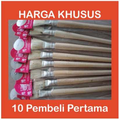 kuas kue / kuas masker / kuas lukis / kuas make up / kuas kue kayu kecil halal / kuas roti 1/2 inchi