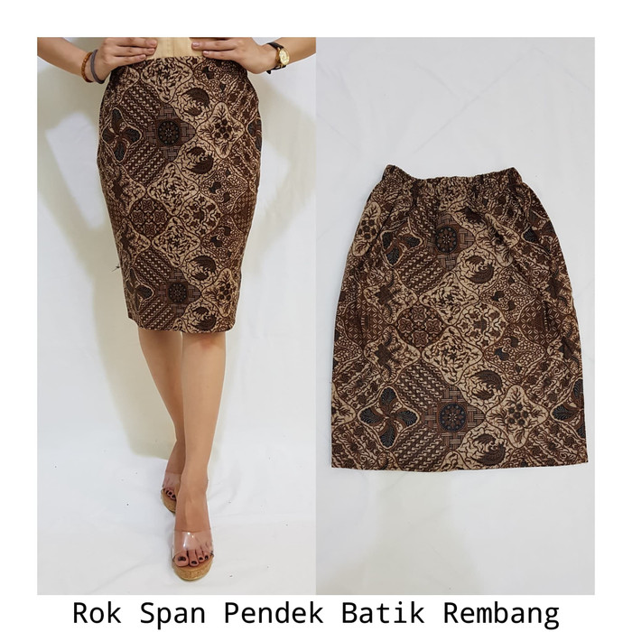 Pakaian Adat Bali Rok Span Pendek Batik Rembang