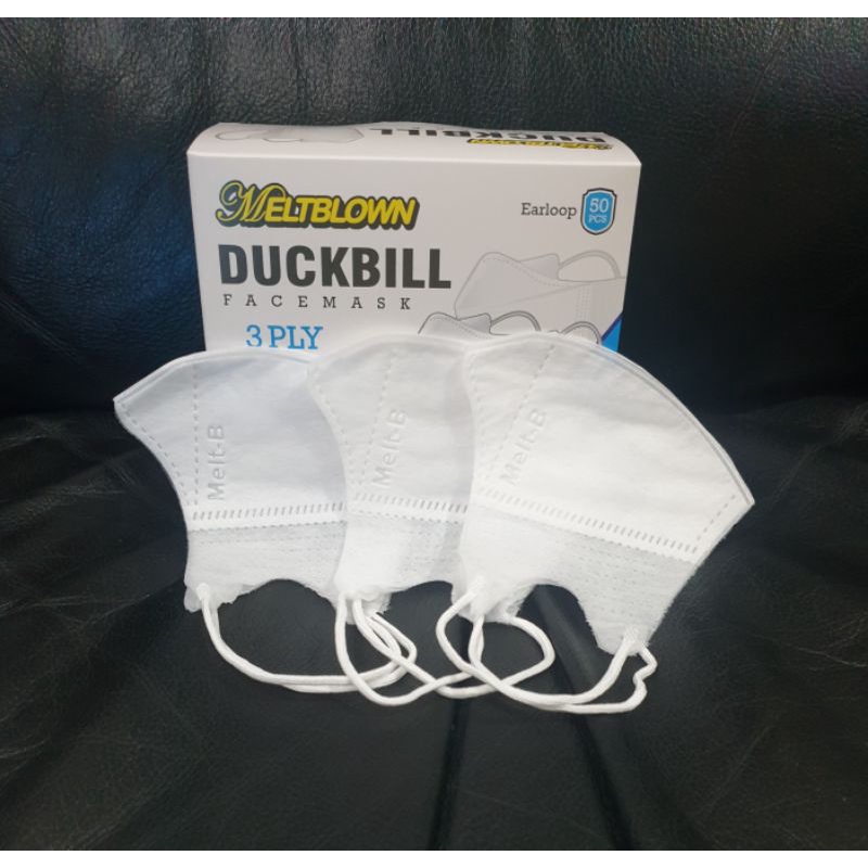 50 pcs  MASKER DUCBILL ANAK PUTIH GARIS 3 PLY IJIN KEMEMKES