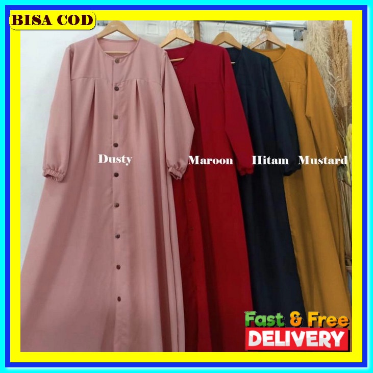 Termurah Gamis Tille Mafaza (Realpict) Bisa Seragaman Brokat Mutiara Xxl Ld 120 | Gamis Wanita Moder