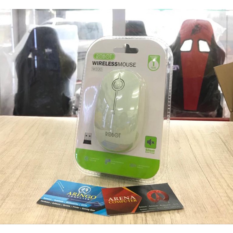 Mouse ROBOT M330 GREEN Wireless Silent