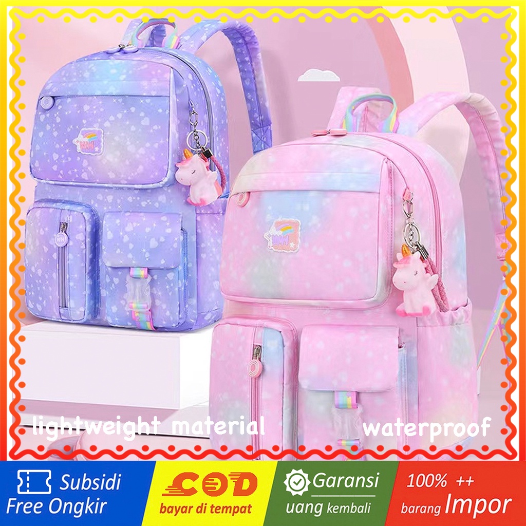 WWH20 Tas Anak Ransel Sekolah LoveStar Unicorn Model Backpack Impor TKM