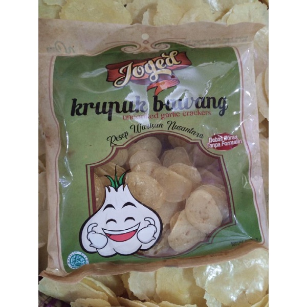 

Krupuk udang, bawang Joged