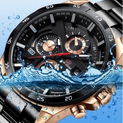SANGCAKRA COD - Jam Tangan Pria VAVA VOOM Luxury Full Steel Sport Quartz Business Waterproof Casual Watch - J71