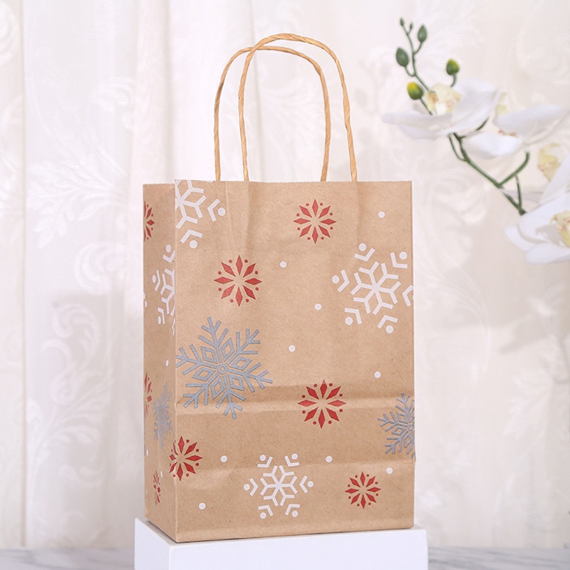 Tas Kertas Kraft Kapasitas Besar Untuk Hadiah Natal Anak Laki-Laki Dan Perempuan