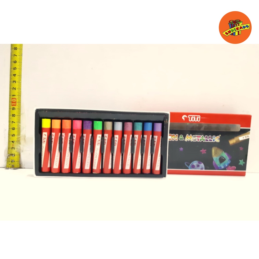 TITI OIL PASTEL KRAYON 12PC METALLIC - Oil Pastel Anak