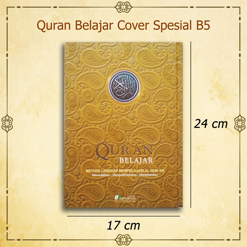 kitab alquran promo / Al Quran Belajar Cover Spesial B5 Gold