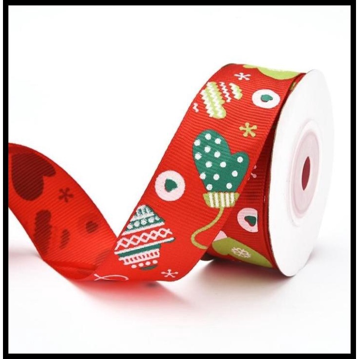 

Pita Natal Motif / Christmas Ribbon Gross Grain Per Roll P:9M L:2.5Cm