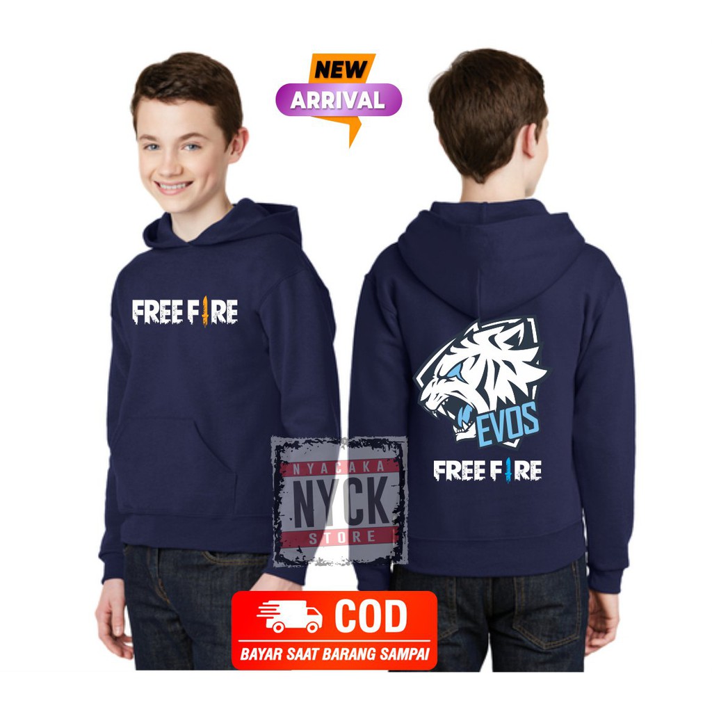 (COD)JAKET ANAK LAKI LAKI FREEFIRE BISA MASKER SEPERTI JAKET ALAN WALKER FREE FIRE GARENA