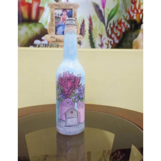 Botol decoupage / vas decoupage