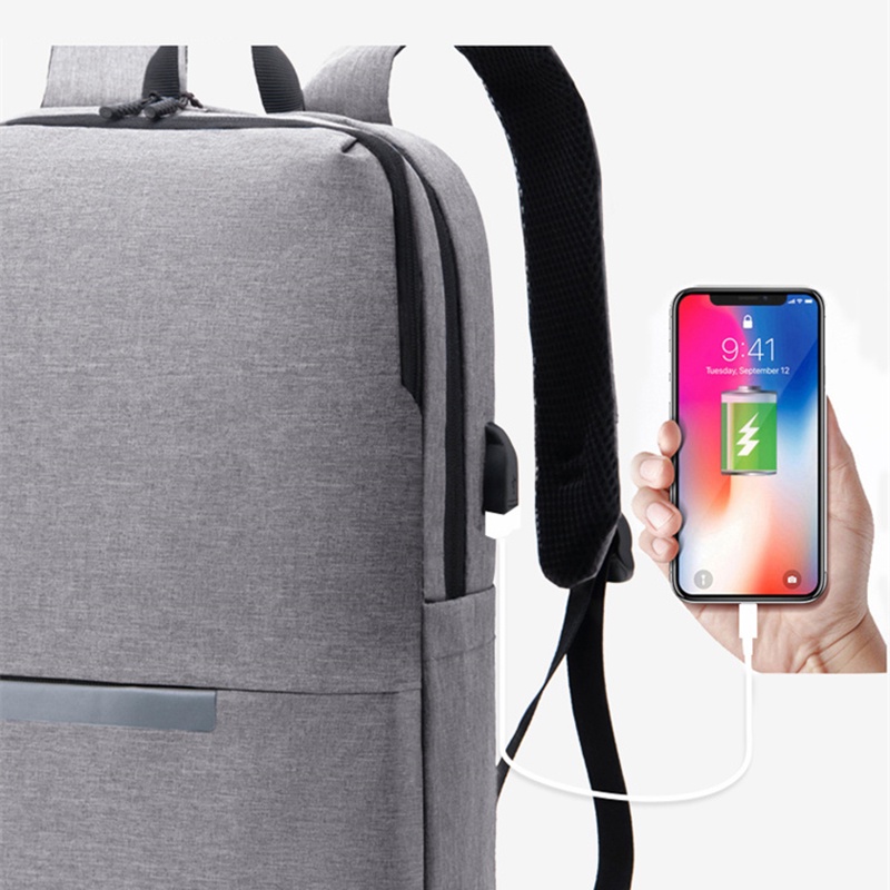 Bopai Tas Punggung Ransel Pria USB Charger Backpack Kuliah Fashion t Ransel Laptop Kerja Tas Sekolah Anti Air TR208