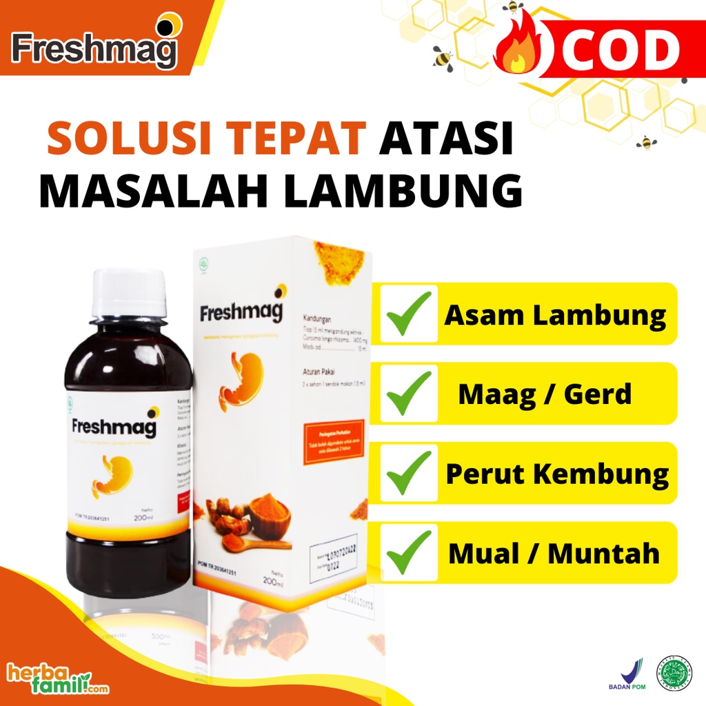 Original Freshmag madu lambung FreshMaag Madu Atasi Maag Asam Lambung Tinggi &amp; GERD Mual