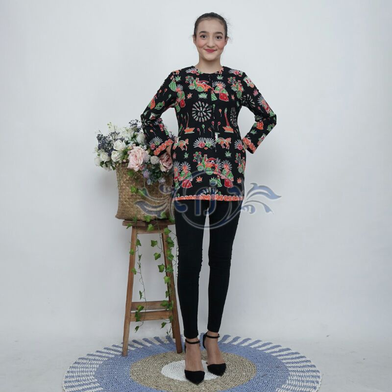 ATASAN BLOUSE WANITA ONDEL//BLOUSE BATIK ONDEL//KEMEJA ONDEL-ONDEL JAKARTA//BLOUSE BATIK ONDEL//KEME
