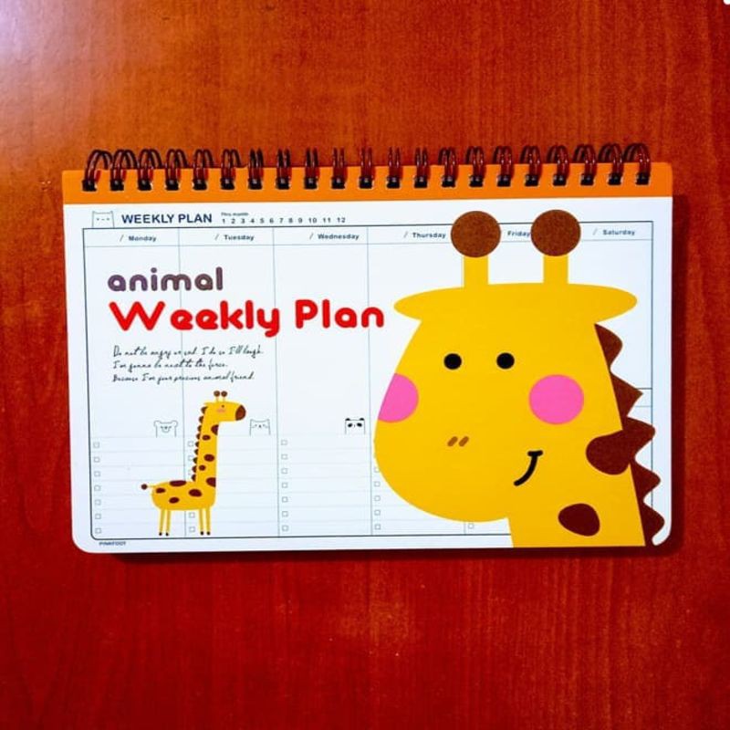 

Weekly Planner / Buku Tulis Agenda Diary Motif Animal