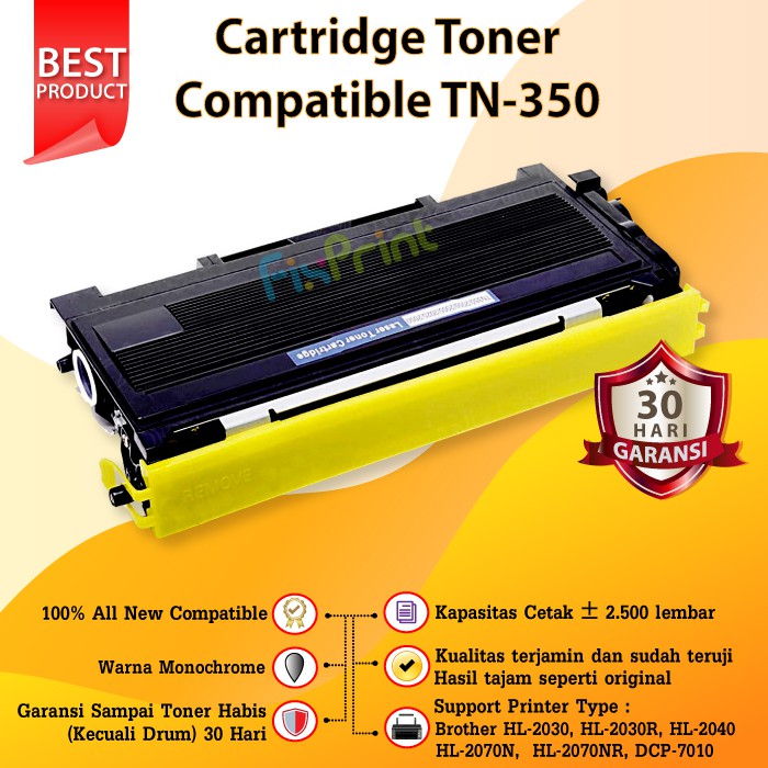 Cartridge Toner Compatible TN-350 TN-2025 TN350 TN2025 Printer Brother HL-2030 HL-2040 HL-2070N