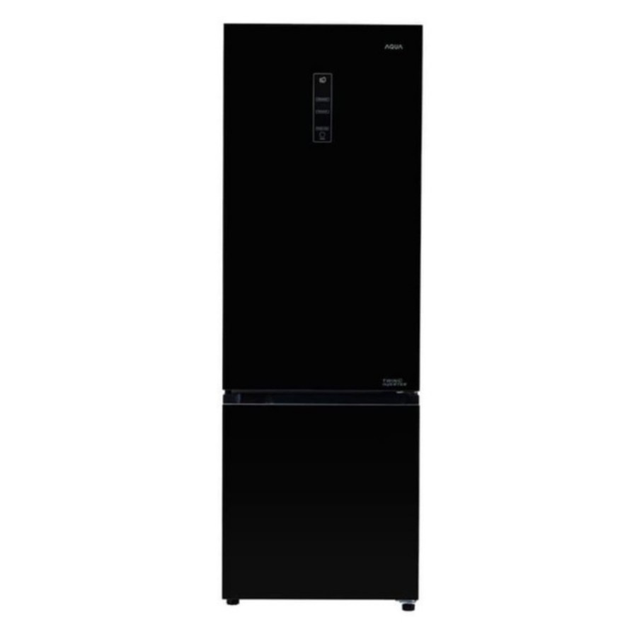 LEMARI ES KULKAS 2 PINTU AQUA JAPAN AQR-290 RBG TWIN INVERTER KAPASITAS 260 LITER FREEZER BAWAH - AQR290RBG NEW