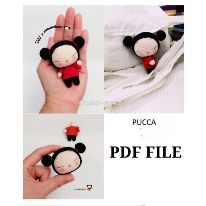 Cute Handmade Pucca Doll / crochet pattern