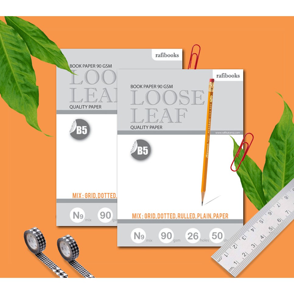 

Loose Leaf Book Paper 90 gsm MIX isi binder/notes