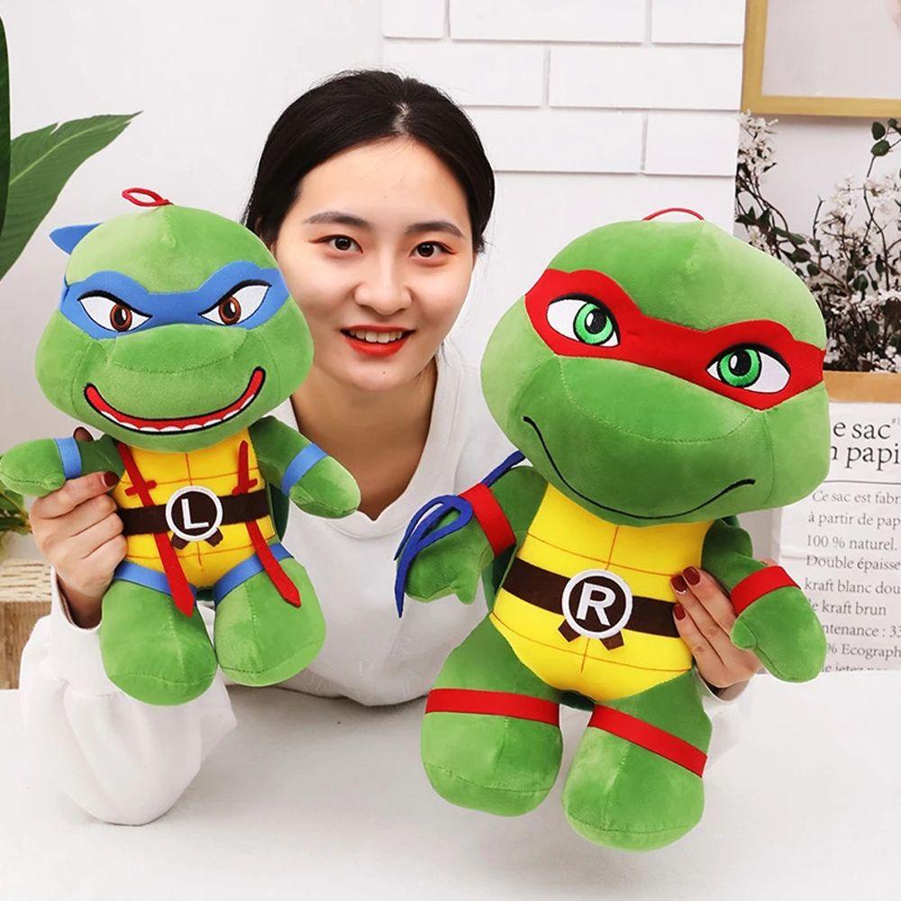 Quinton Ninja Turtles Leonardo 25/35 cm Anak Hadiah Donatello Boneka Anime Kartun Plush Doll Boneka Mainan