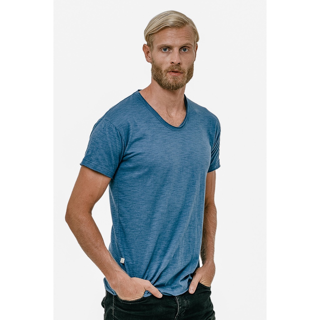 Gingersnap Bali Easy Cotton T-Shirt Blue Aegan – Kaos Polos Pria Katun Warna Biru Laut Gaya Simple C