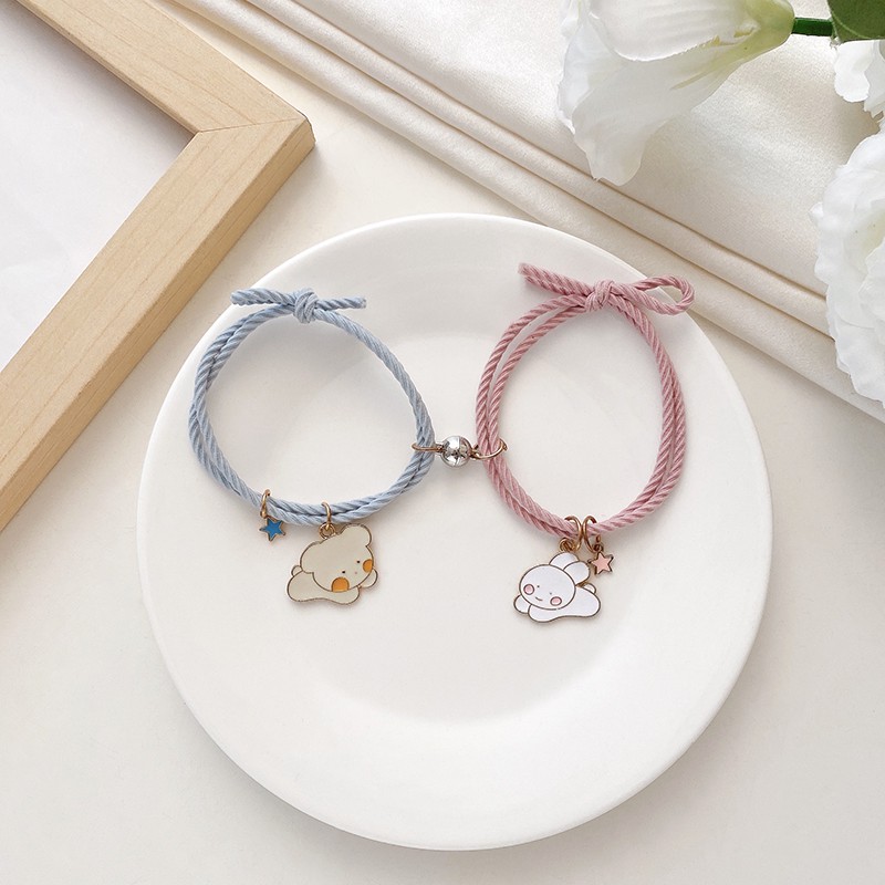 2pcs Gelang Magnet Menarik Untuk Pasangan