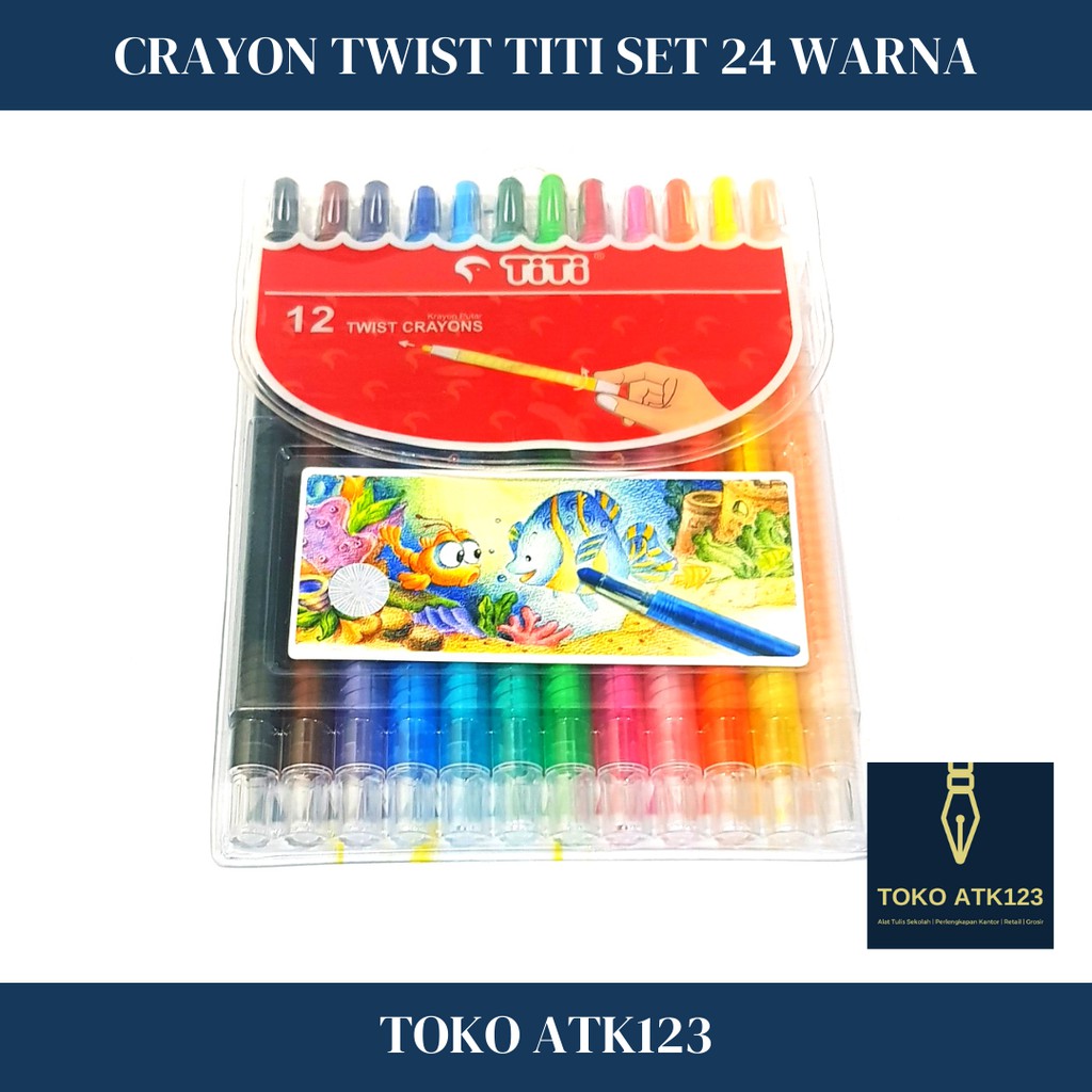 Twist Crayon Merk TiTi Set 12 Warna