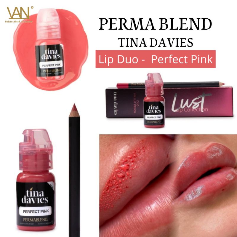 Tinta Permablend X Tina Davies Lip Duo - Perfect Pink Original Made in USA 15ml