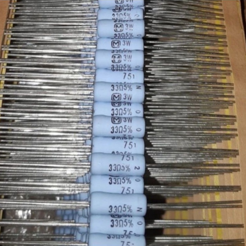 Resistor 33 ohm 3 watt Panasonic - R 3ohm 3watt Panasonic (100pcs)