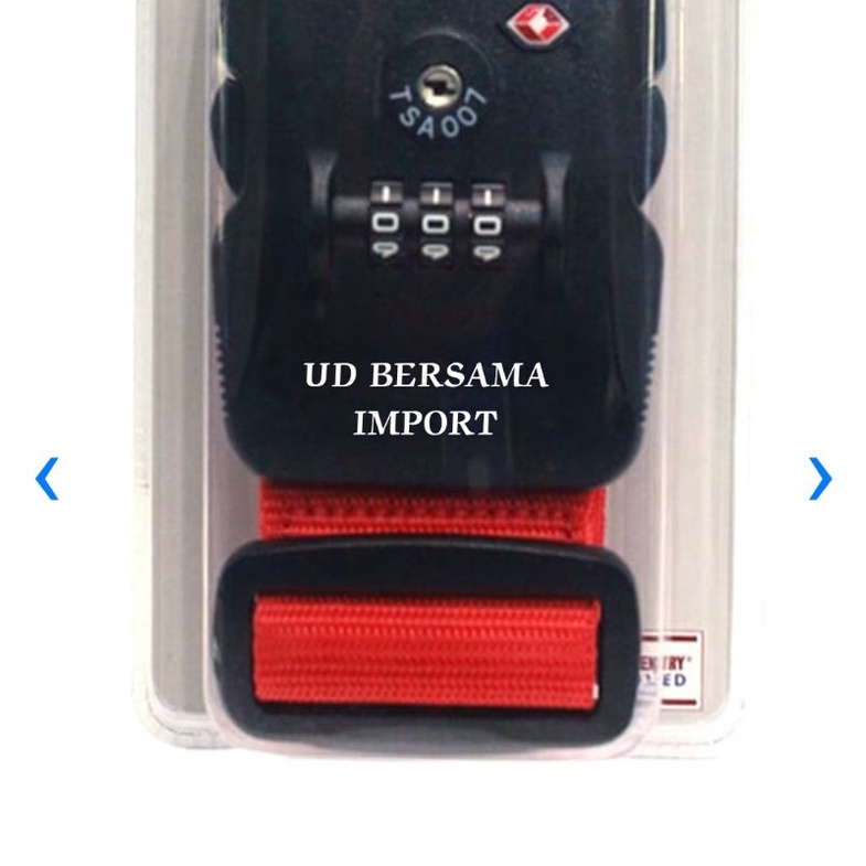 PASSPORT Gembok Strap Koper Kombinasi Angka/Gembok Koper Merah