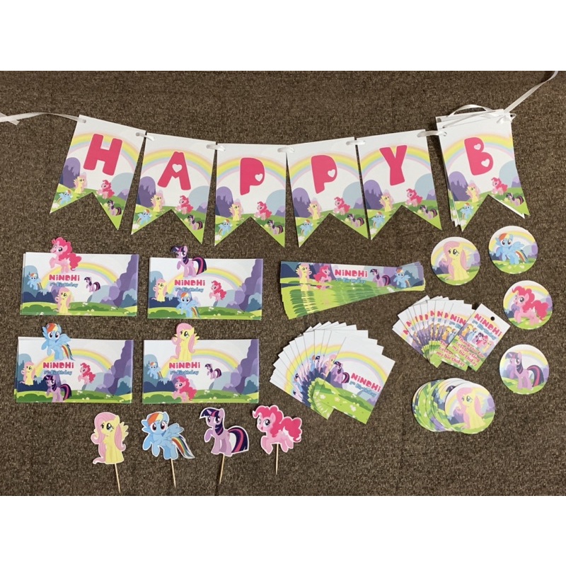 

Paket Printable Dessert Table / Label Ulang Tahun Little Pony