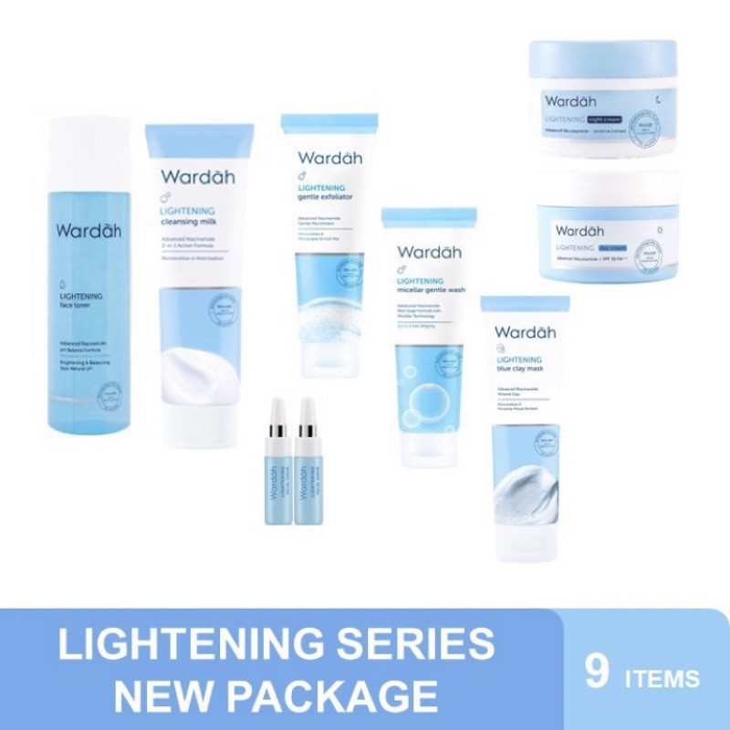 WARDAH ORIGINAL Lightening Day / Night Cream / Toner / Milk Cleanser / Serum / Krim Siang / Malam