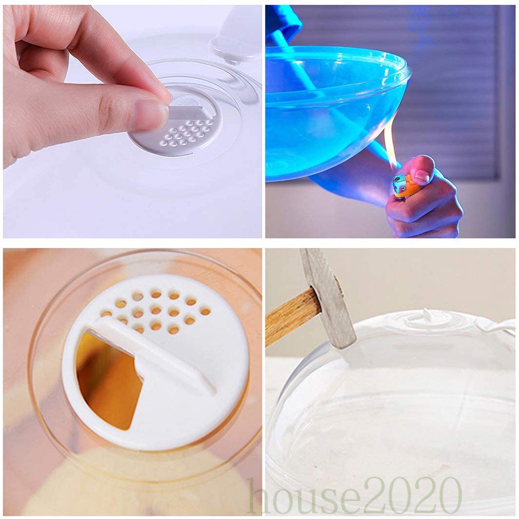 [house2020]Food Splatter Cover Microwave Oven Anti Spluttering Lid with Steam Vent Kitchen Food Splatter Guard