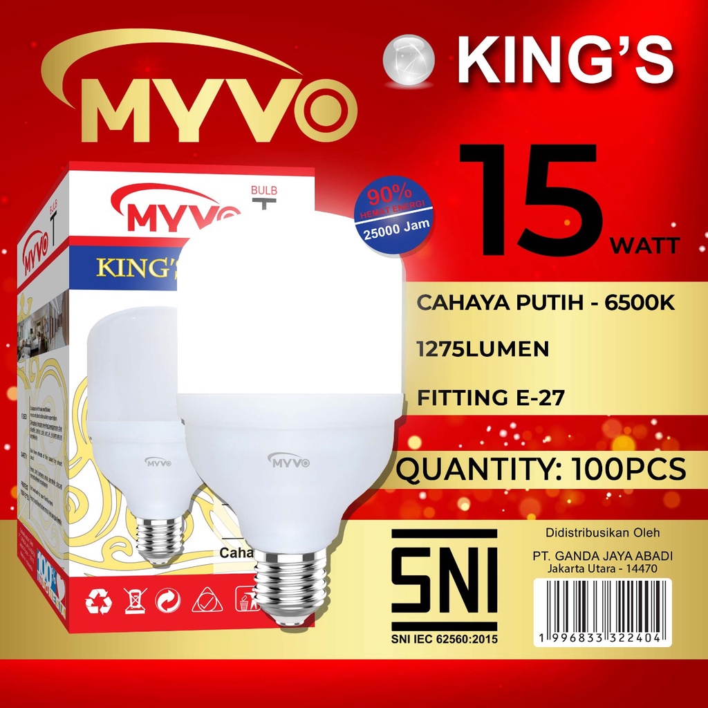 LAMPU LED MYVO KING 15 WATT