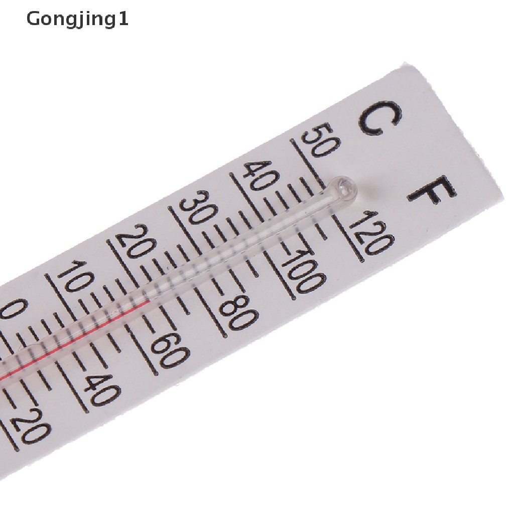 Gongjing1 10pcs / Set Miniatur Termometer Kardus 5cmX1.1cm - 20-50 Celcius Untuk Indoor